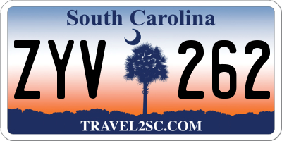 SC license plate ZYV262