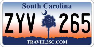 SC license plate ZYV265