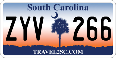 SC license plate ZYV266