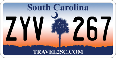 SC license plate ZYV267