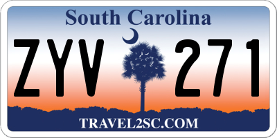 SC license plate ZYV271