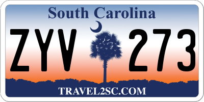 SC license plate ZYV273
