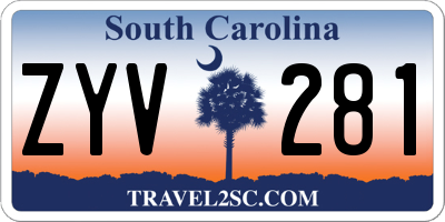 SC license plate ZYV281