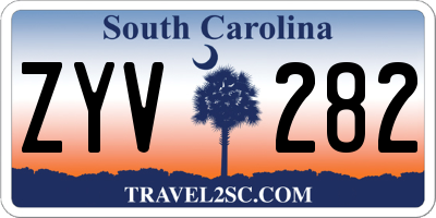 SC license plate ZYV282