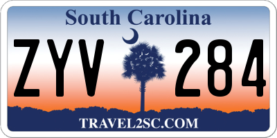 SC license plate ZYV284