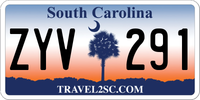 SC license plate ZYV291