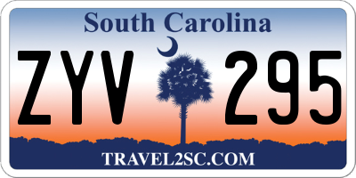 SC license plate ZYV295