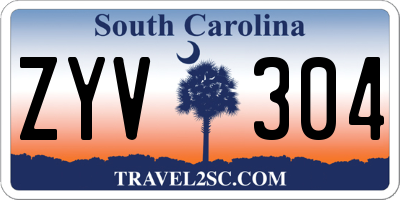 SC license plate ZYV304