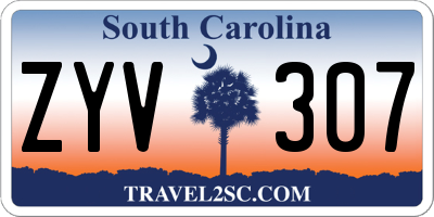 SC license plate ZYV307