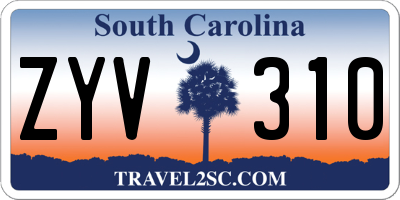 SC license plate ZYV310
