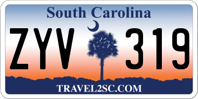 SC license plate ZYV319