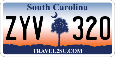 SC license plate ZYV320