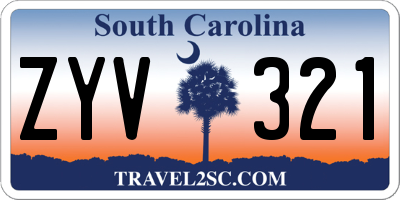 SC license plate ZYV321