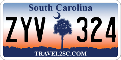 SC license plate ZYV324