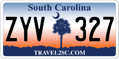 SC license plate ZYV327