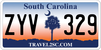 SC license plate ZYV329