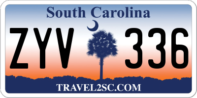 SC license plate ZYV336