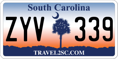 SC license plate ZYV339