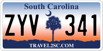 SC license plate ZYV341