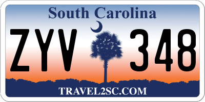 SC license plate ZYV348