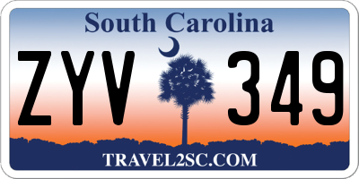 SC license plate ZYV349