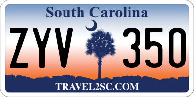 SC license plate ZYV350