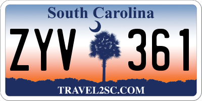 SC license plate ZYV361