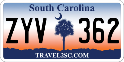 SC license plate ZYV362