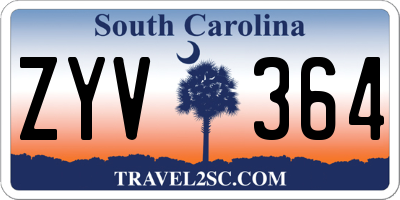 SC license plate ZYV364