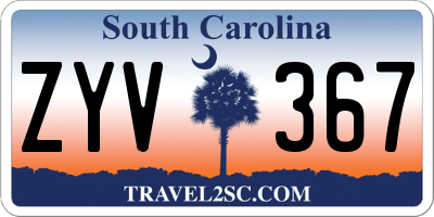 SC license plate ZYV367
