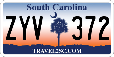 SC license plate ZYV372