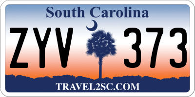 SC license plate ZYV373