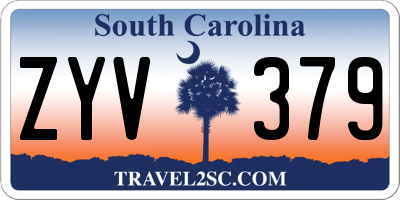 SC license plate ZYV379