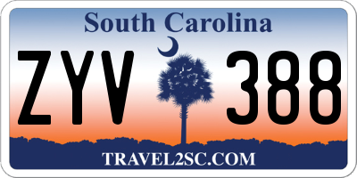 SC license plate ZYV388