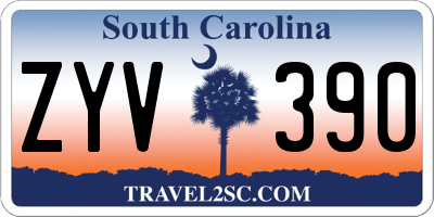 SC license plate ZYV390