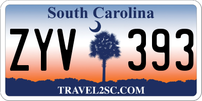SC license plate ZYV393