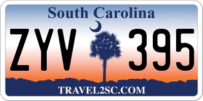 SC license plate ZYV395