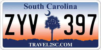 SC license plate ZYV397