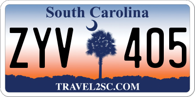 SC license plate ZYV405