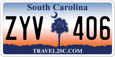 SC license plate ZYV406