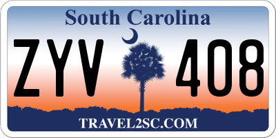 SC license plate ZYV408