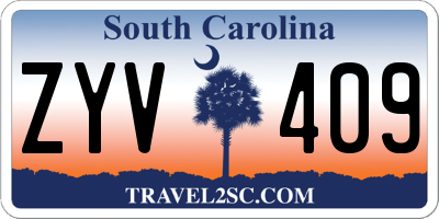 SC license plate ZYV409