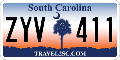 SC license plate ZYV411