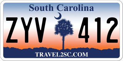 SC license plate ZYV412