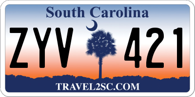 SC license plate ZYV421