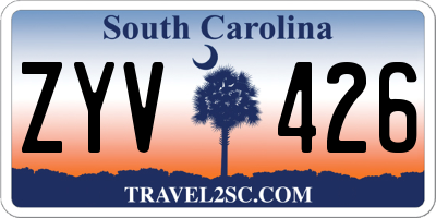 SC license plate ZYV426