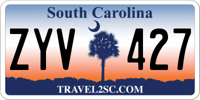 SC license plate ZYV427