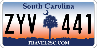 SC license plate ZYV441