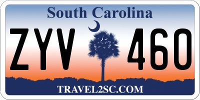 SC license plate ZYV460