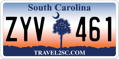 SC license plate ZYV461